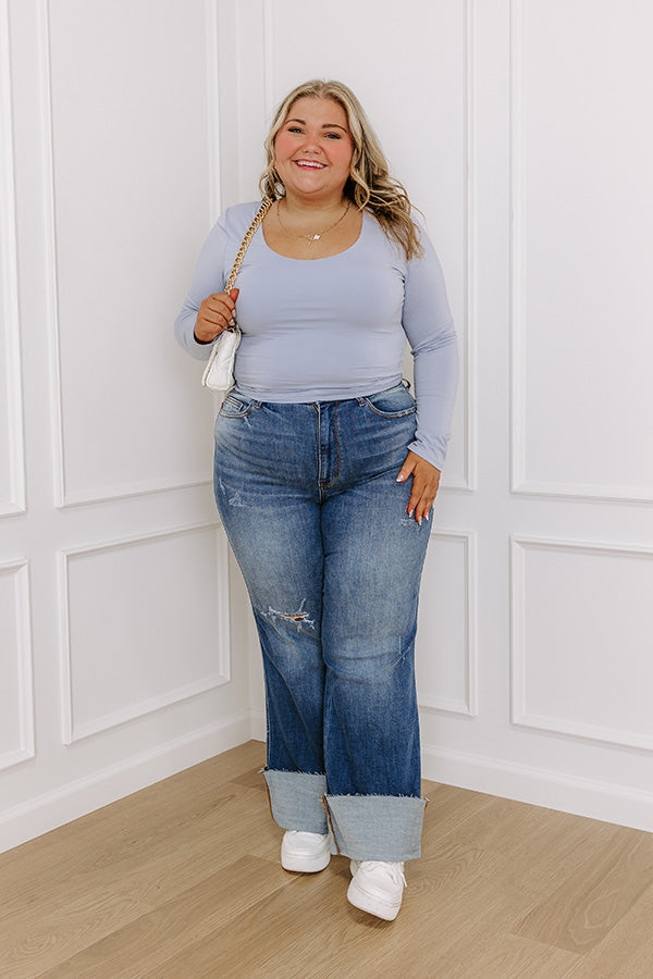Sassy and Chic Top in Sky Blue Curves