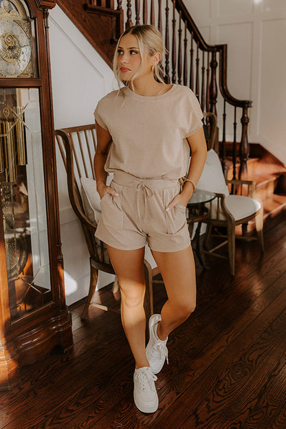 Casual Convo Vintage Wash Tee in Iced Latte