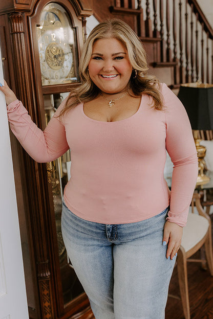 Sassy and Chic Top in Pink Curves