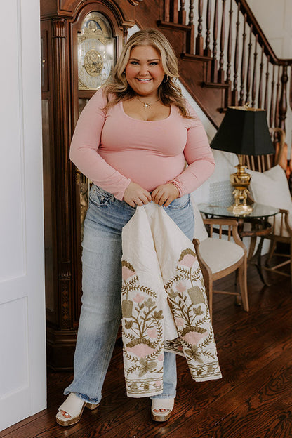 Sassy and Chic Top in Pink Curves