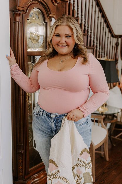 Sassy and Chic Top in Pink Curves