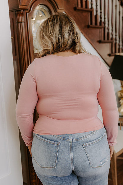 Sassy and Chic Top in Pink Curves