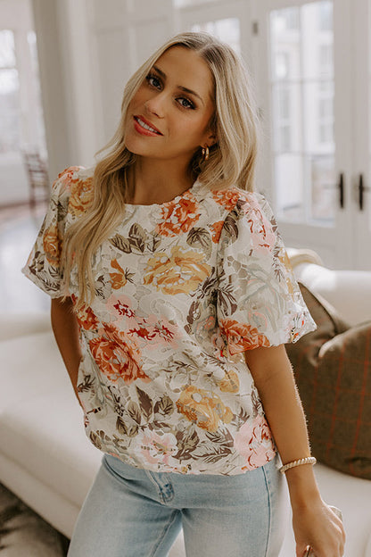Tea Garden Chic Floral Top