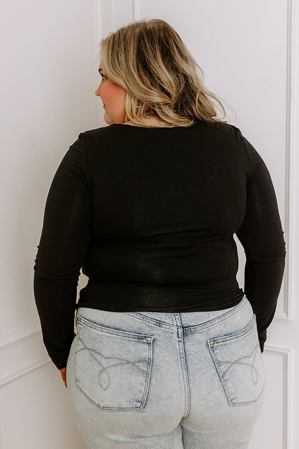 Sassy and Chic Top in Black Curves