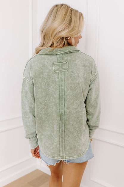 Timeless Classic Mineral Wash Tee in Sage