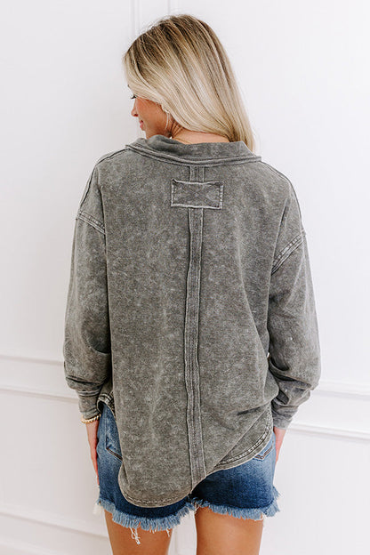 Timeless Classic Mineral Wash Tee in Charcoal