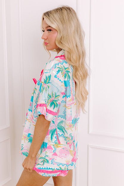 On Island Time Front Tie Top