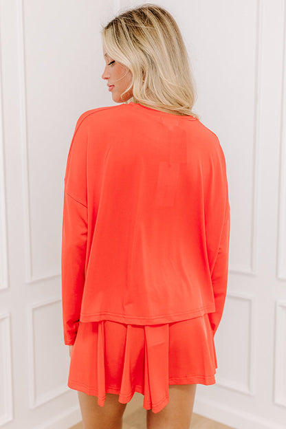 Flight Plans Knit Tee in Scarlet