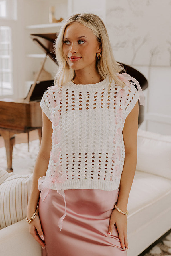 Smiles And Sorbet Knit Vest Top
