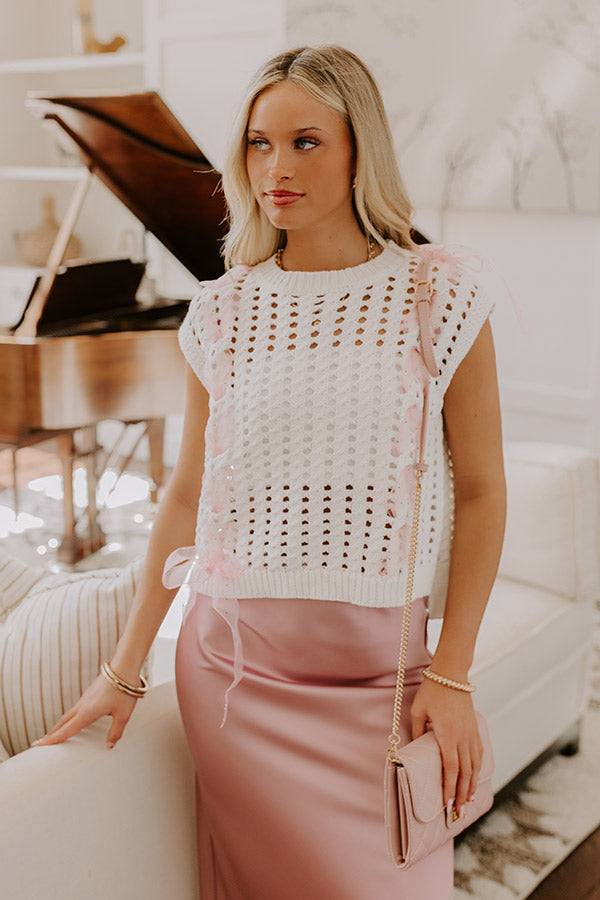 Smiles And Sorbet Knit Vest Top