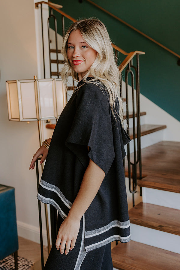 Connecting Flight Sweater Top in Black