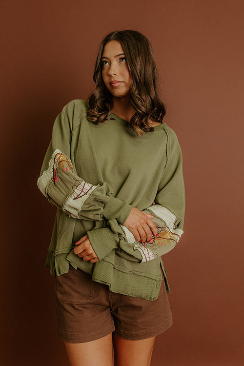 Harvest Moon Embroidered Sweatshirt