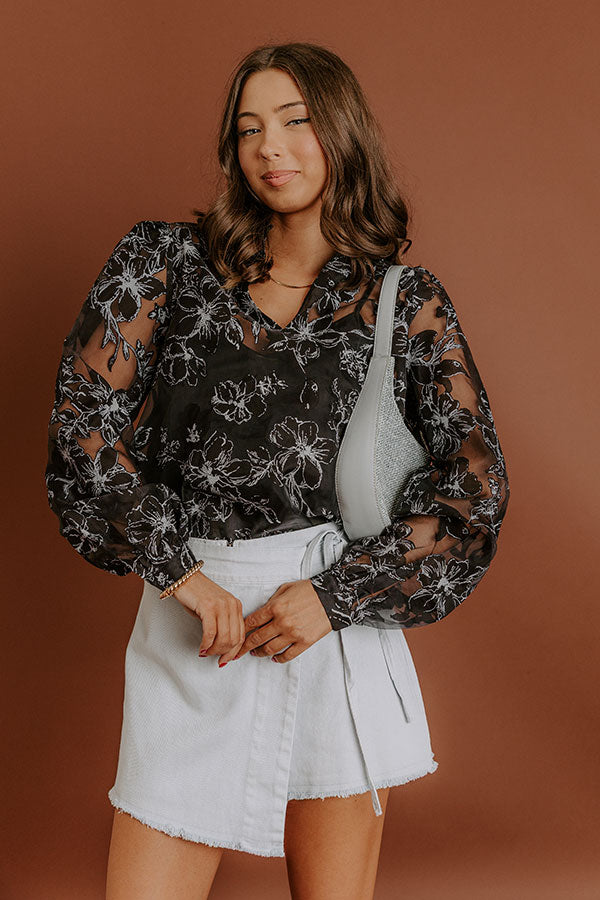 Simply Polished Organza Floral Top