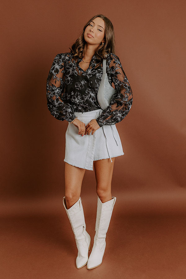Simply Polished Organza Floral Top