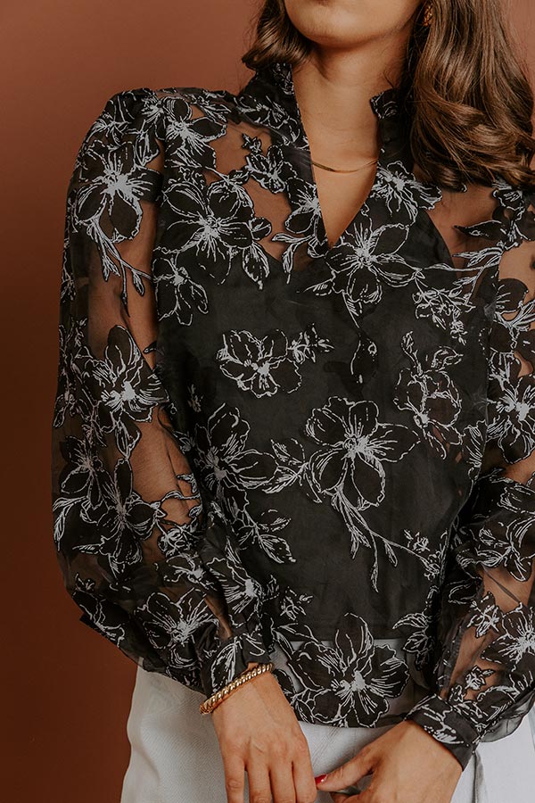 Simply Polished Organza Floral Top