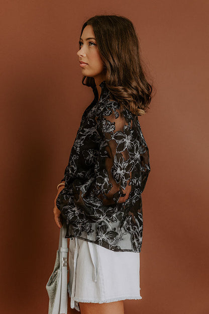 Simply Polished Organza Floral Top