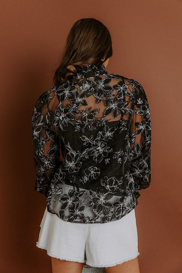 Simply Polished Organza Floral Top