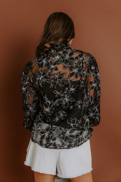 Simply Polished Organza Floral Top