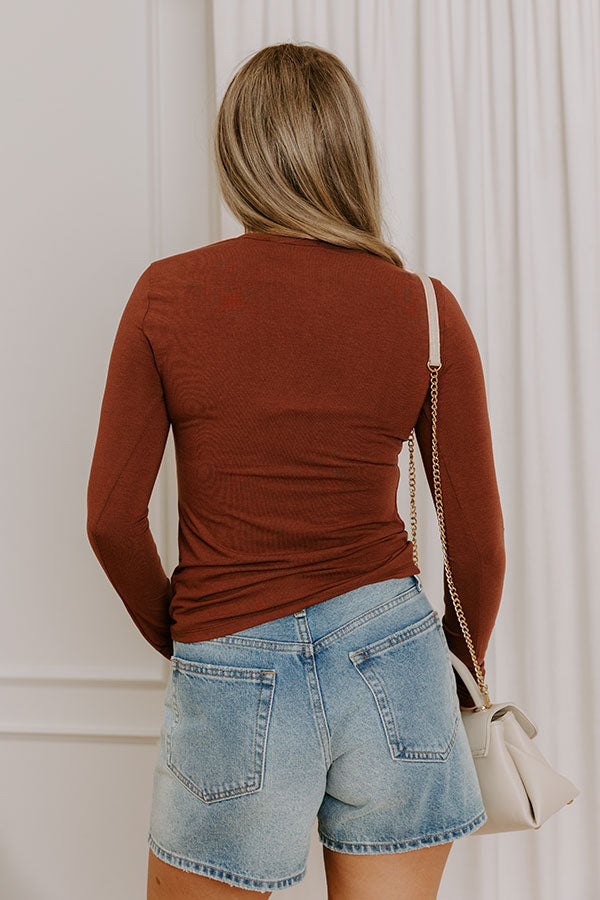 Kind Energy Long Sleeve Tee in Brown
