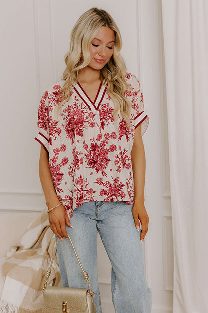 Sugar And Chic Floral Shift Top