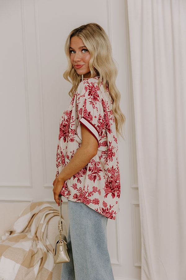 Sugar And Chic Floral Shift Top