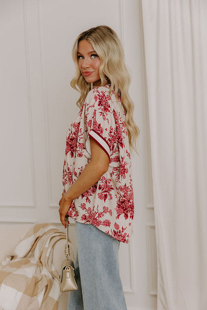 Sugar And Chic Floral Shift Top