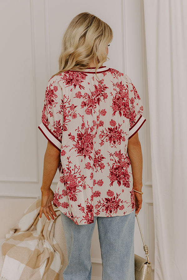 Sugar And Chic Floral Shift Top
