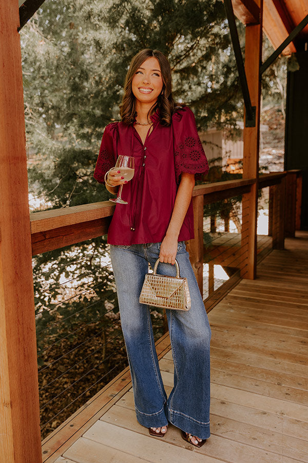 Uptown Allure Eyelet Top
