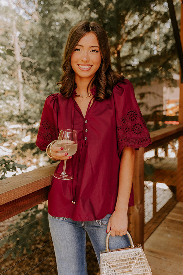 Uptown Allure Eyelet Top