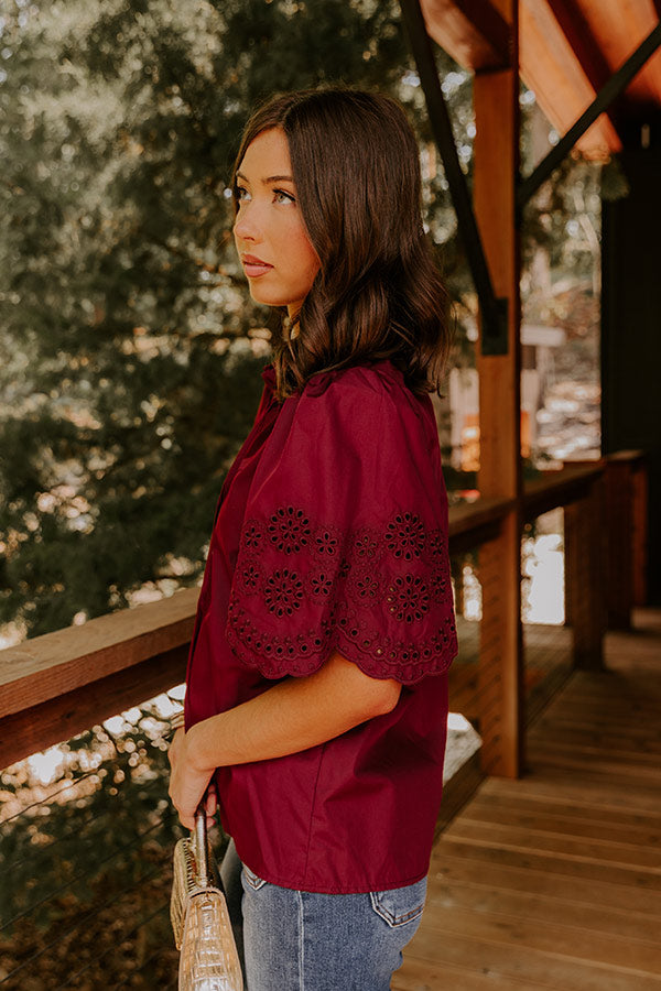 Uptown Allure Eyelet Top