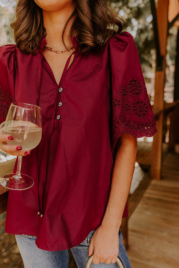 Uptown Allure Eyelet Top
