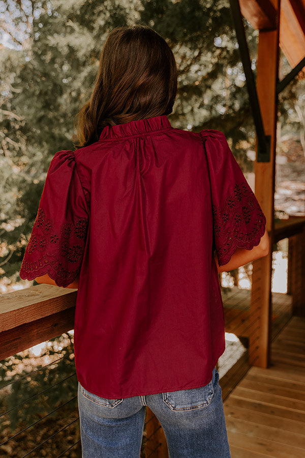 Uptown Allure Eyelet Top