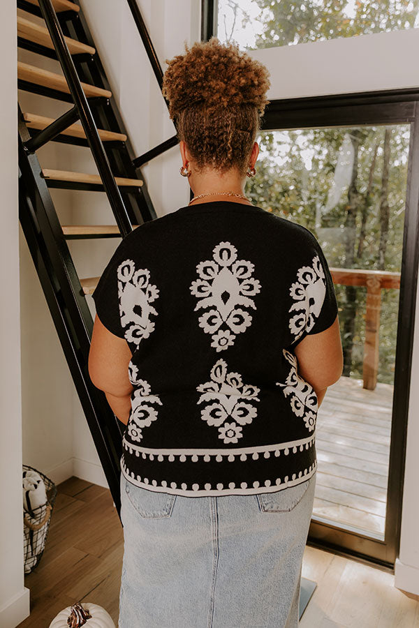 City Noir Knit Top Curves