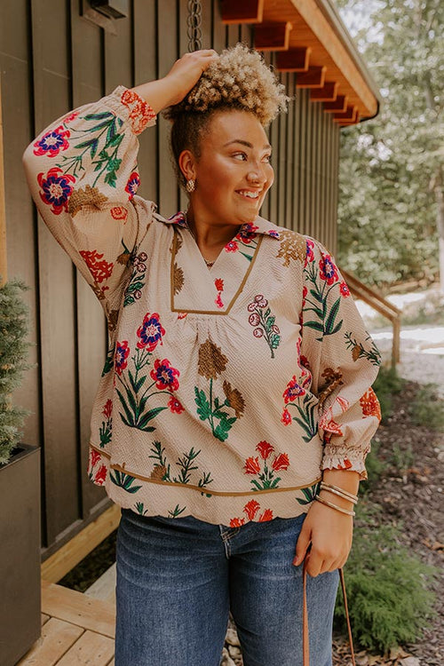 First Pick Floral Top Curves