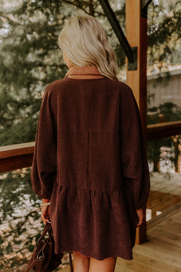 Everyday Adventure Corduroy Button Up Top in Chestnut