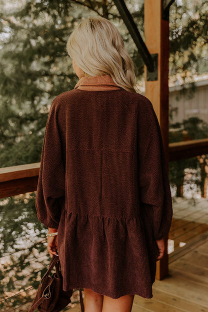 Everyday Adventure Corduroy Button Up Top in Chestnut