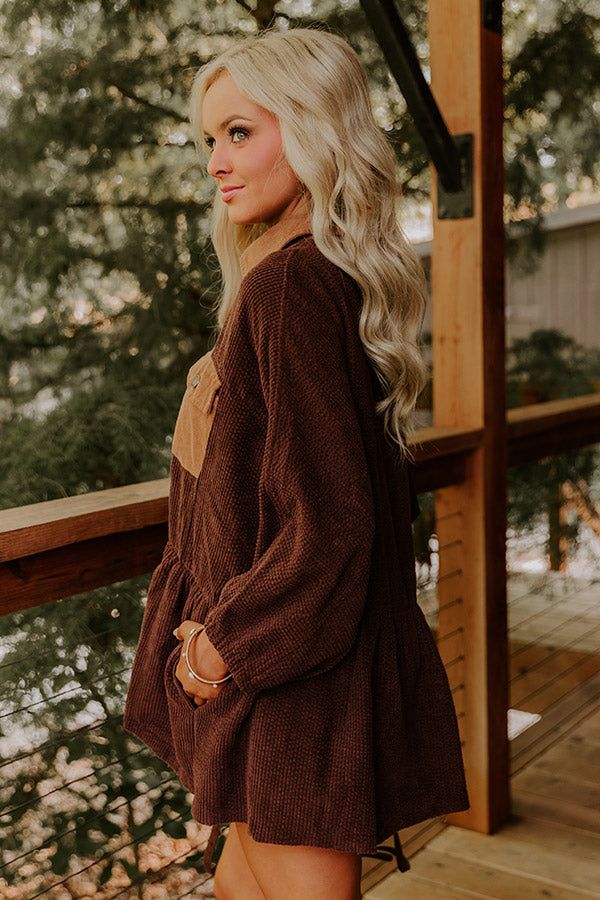 Everyday Adventure Corduroy Button Up Top in Chestnut