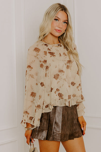 Falling For Floral Chiffon Top