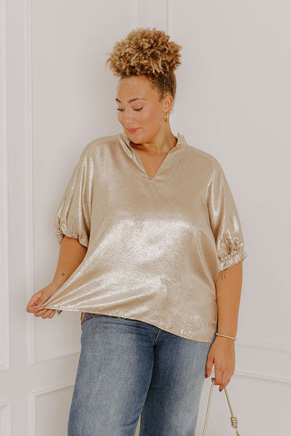 Golden Dream Metallic Top Curves