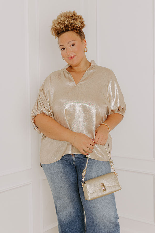 Golden Dream Metallic Top Curves