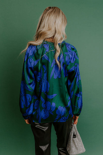 Whispered Floral Satin Top