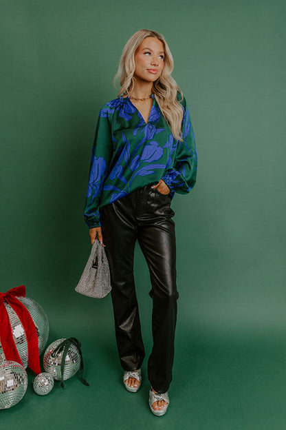 Whispered Floral Satin Top