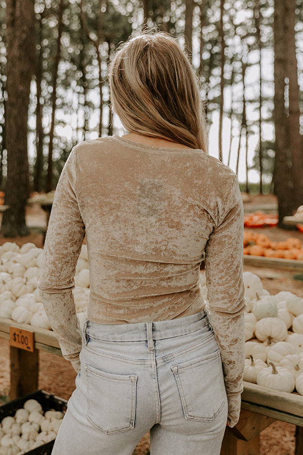Sipping Pinot Crushed Velvet Bodysuit