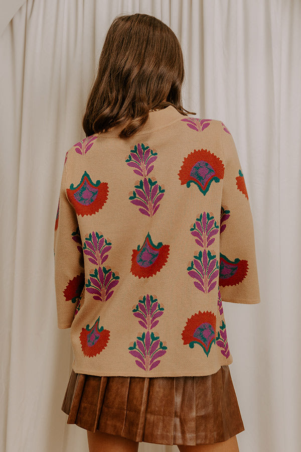 Autumn Charm Floral Sweater Top