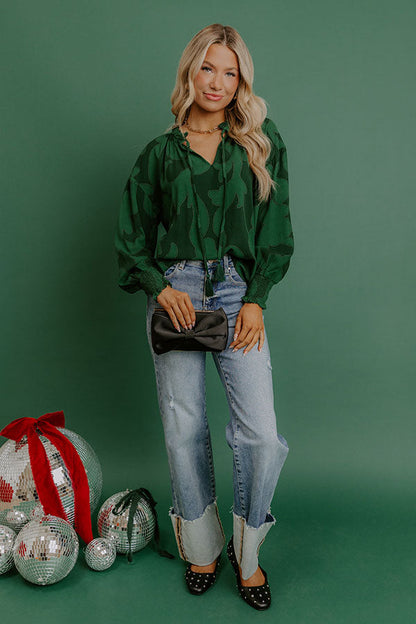 Soho Stroll Shift Top in Green
