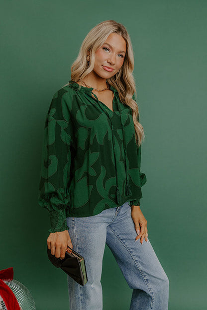 Soho Stroll Shift Top in Green