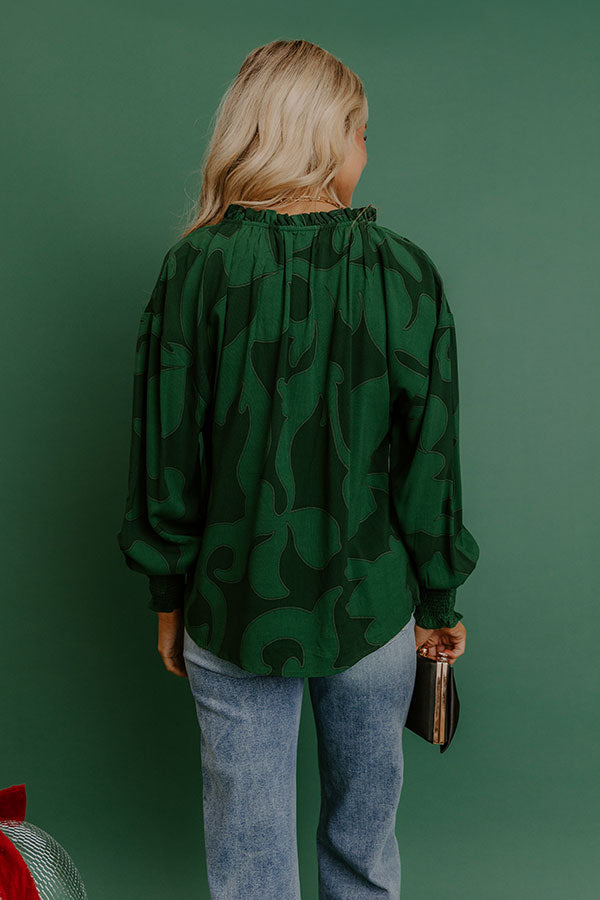 Soho Stroll Shift Top in Green