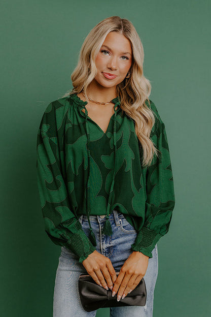 Soho Stroll Shift Top in Green