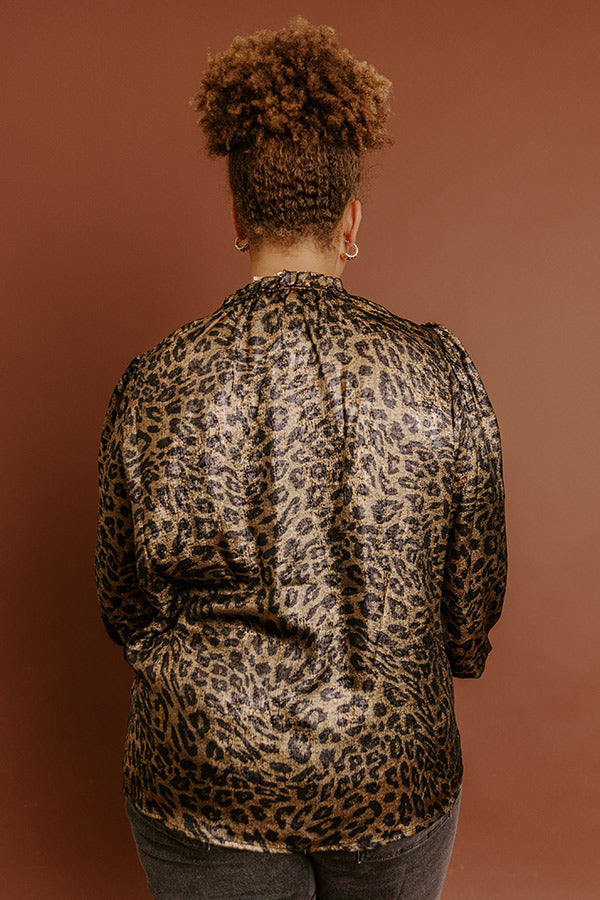 City Light Muse Metallic Leopard Top Curves