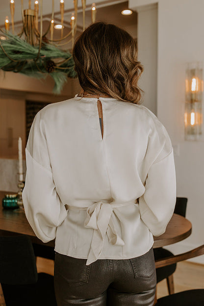 Kind Smile Satin Top in Cream